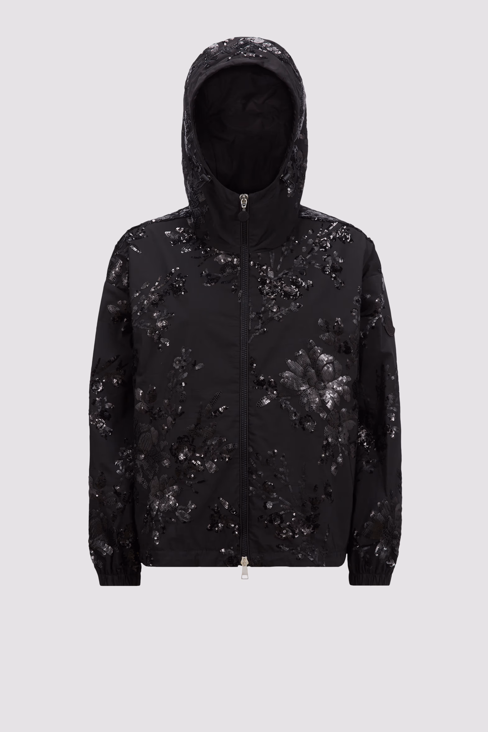 Landal Sequin-Embroidered Hooded Jacket Women Black Moncler 2